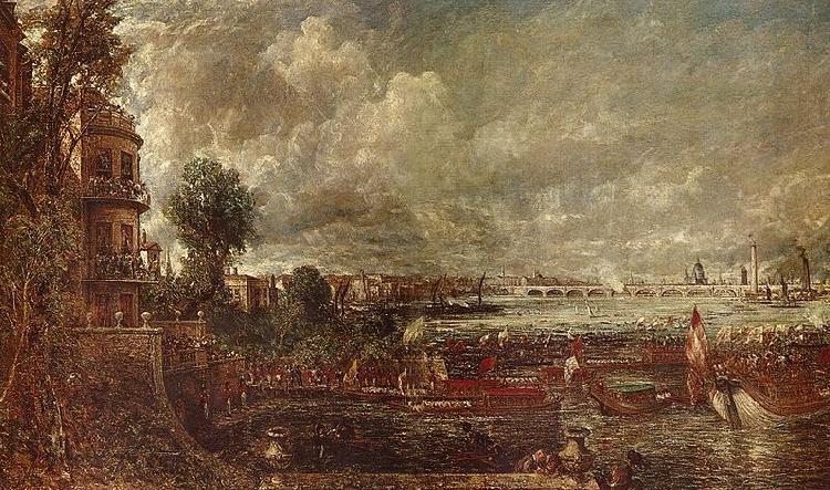 John Constable Blick auf die Waterloo-Brucke von Whitehall Stairs, 18. Juni 1817 oil painting image